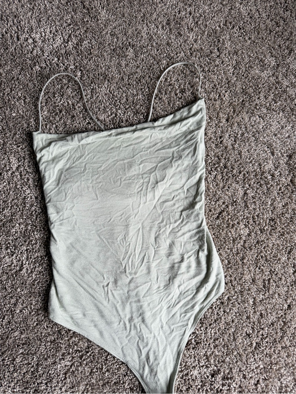 Abercrombie & Fitch Light Sage Spaghetti Strap Bodysuit